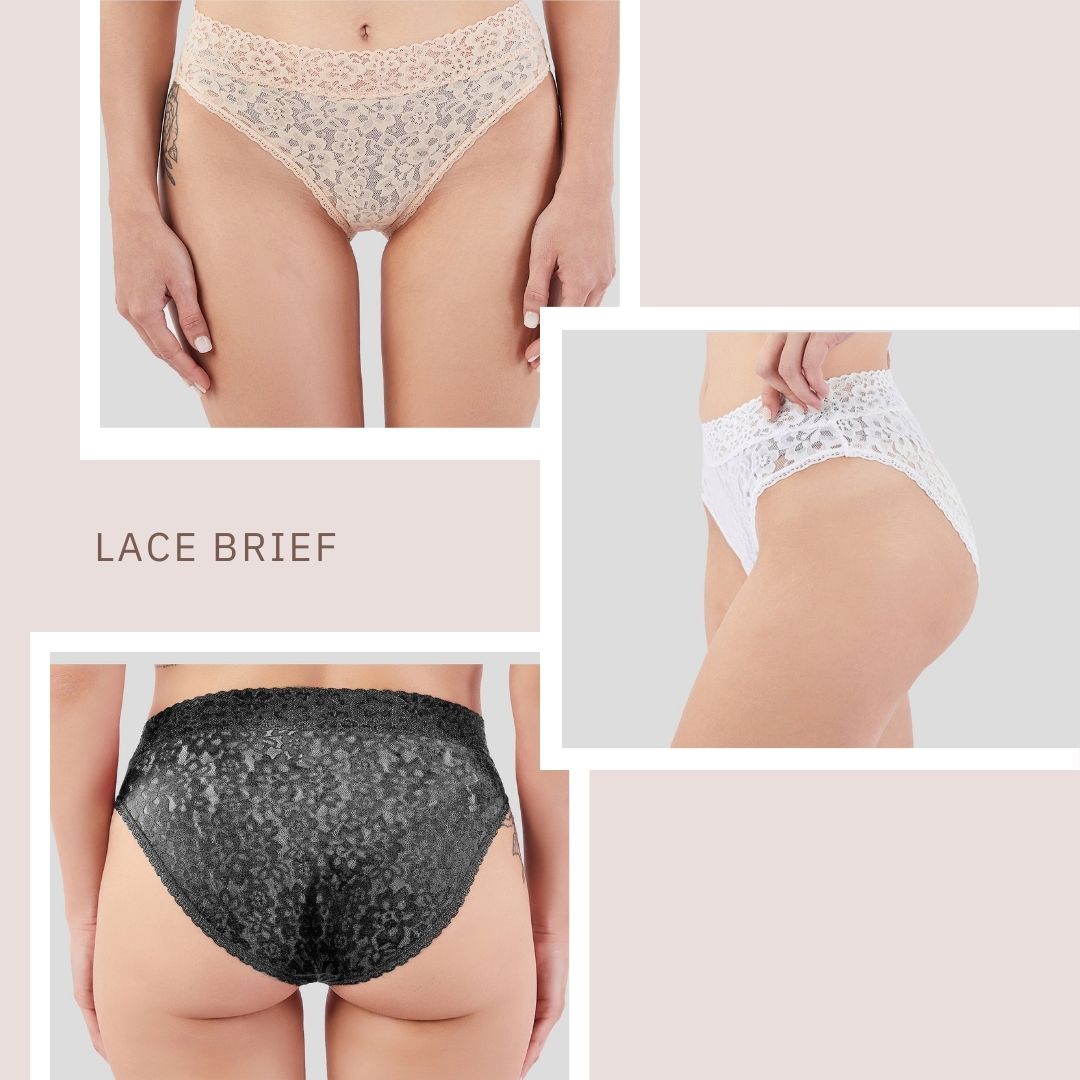 3-Pack Lace Floral Brief