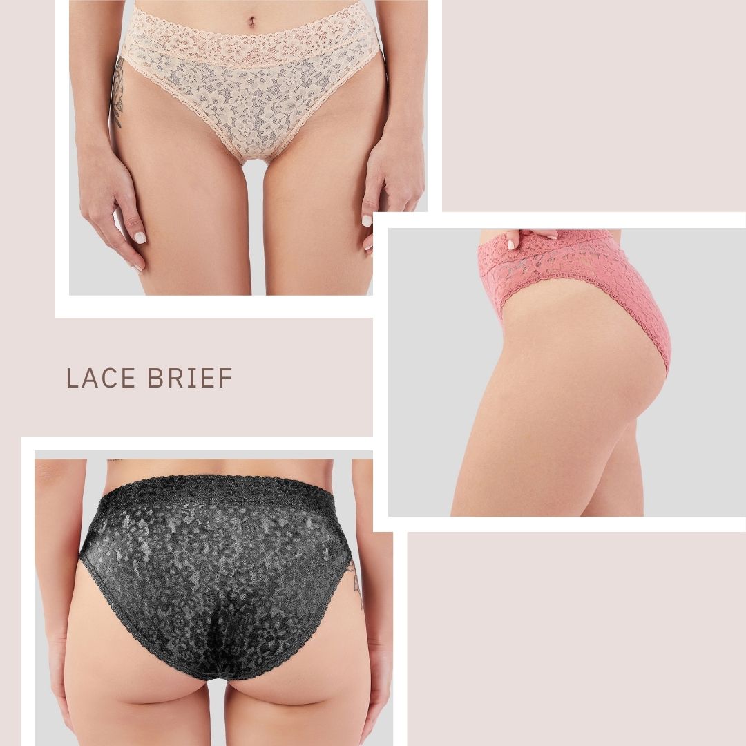 3-Pack Lace Floral Brief