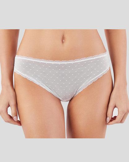 3-Pack Intimates Lace Dots Bikini Panties, women's underwear